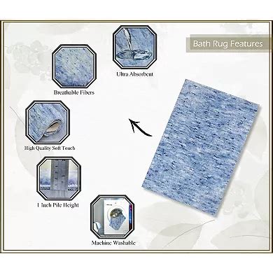 Home Weavers 100% Microfiber Bathroom Cloud Comfort Rug, Thick Plush ...