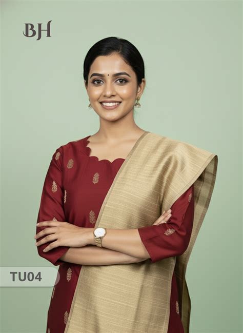 Raw Silk 3-Piece Kurti Set with Cut Work Neck Design in Maroon Colour ...