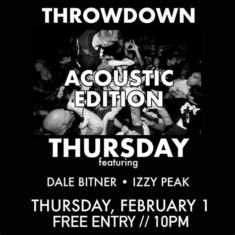THROWDOWN THURSDAY- DALE BITNER // IZZY PEAK, 1005 W Market St ...
