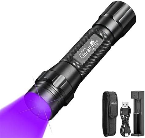 ULTRAFIRE UV Light Flashlight, 365nm Ultraviolet LED Blacklight ...