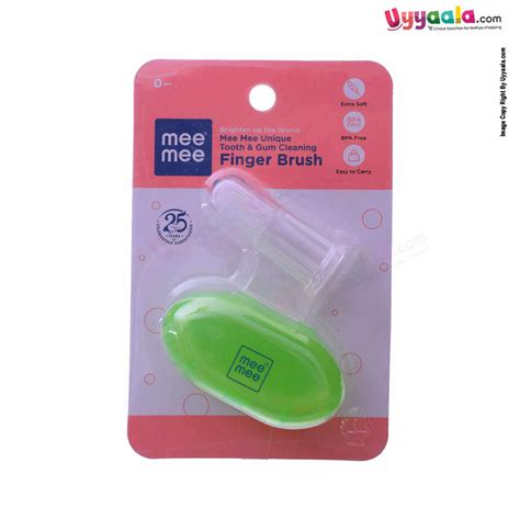 MEE MEE Soft Silicone Baby Finger Toothbrush with Storage Case, 0+m Ag