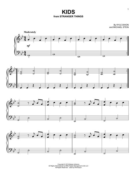 Download Kids - Kyle Dixon & Michael Stein | Guitar Tab Sheet Music PDF ...