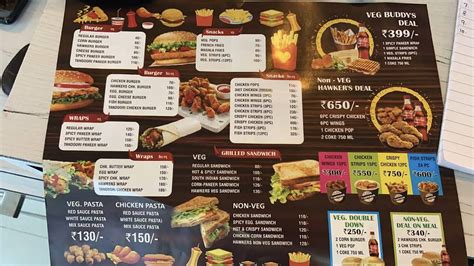 Menu at The Crispy Hawkers Nakodar, India