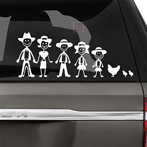 ISEE360® Cowboy Family Car Stickers Exterior for Windows Sides Hood ...