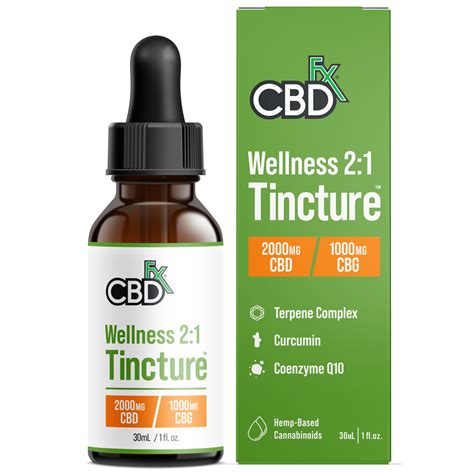 CBDfx - CBD Tincture | 2000mg CBD + 1000mg CBG
