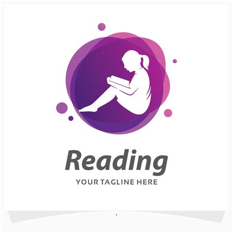 reading logo design template 14797029 Vector Art at Vecteezy