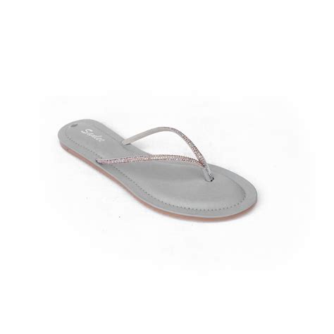 Sanlee Brand Womens Casual Flat Flipflop Slipons Sandal LCT0611 (Grey ...