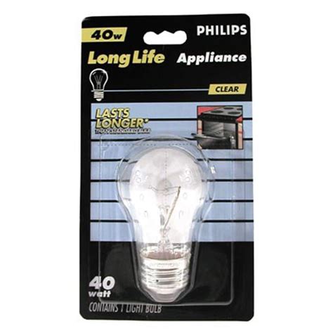 Philips 40W 120V A15 Clear E26 Incandescent Light Bulb for Appliance ...