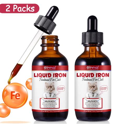 Oimmal Iron Supplements for Cats-Liquid Iron Supplement for Anemia Cat-Polysaccharide Iron ...
