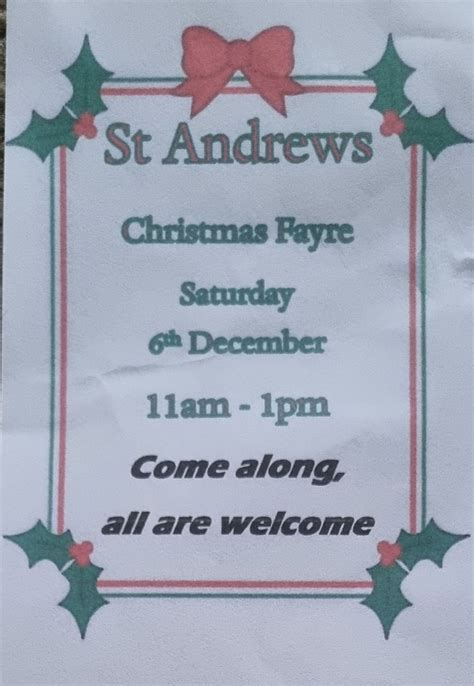 St Andrews Church Christmas Fair, St Andrew's Church Hawthorn Rd ...