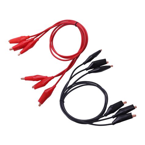 CENTAURUS 6pcs Test Jumpers Connector Crocodile Alligator Clips Clamp ...
