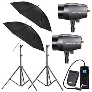 NEEWER® Photography Studio Kit - 2 x Strobe Lights, 2X Stands, 2X ...