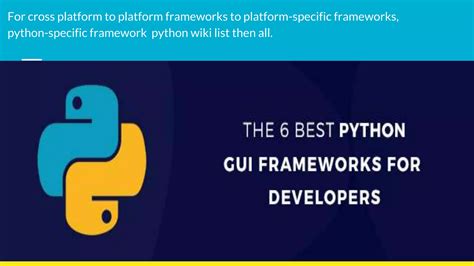 Image result for Python GUI Framework