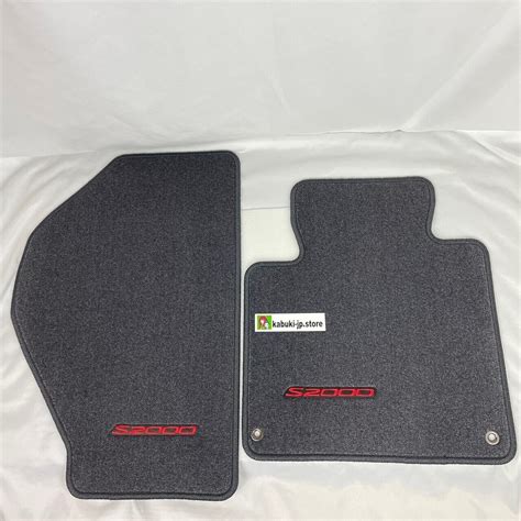 Honda Genuine S2000 Black with Red Stiching Carpeted Set Floor Mat RHD ...