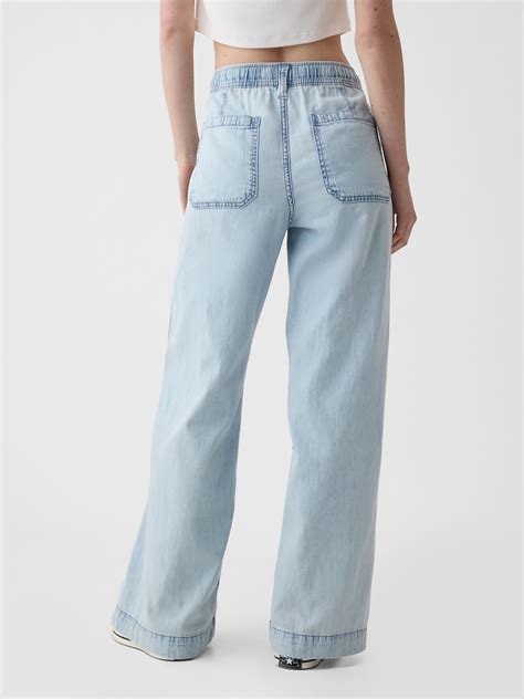 Denim Easy Wide-Leg Pants | Gap
