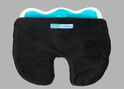 OrthoCushion Memory Foam Coccyx/Tailbone Cushion With Cooling Gel For ...