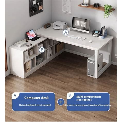 Integrated caosisi2.sg1 Bookshelf Dressing Table L Shaped Computer Student Household Writing ...