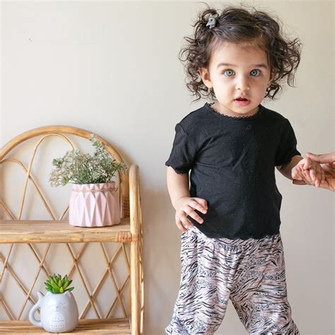 Bamboo Fabric T-shirt for Babies | Simply Black | Softsens Baby ...