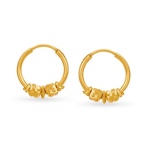 Rajkot Bali Gold Hoop Earrings