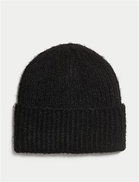 Buy Ribbed Beanie at Marks & Spencer