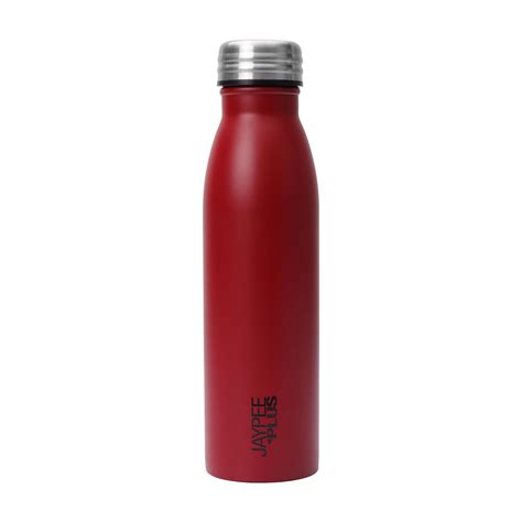 Jaypee Plus Stainless Steel Fridge Water Bottle 750 ml, Silver Red ...