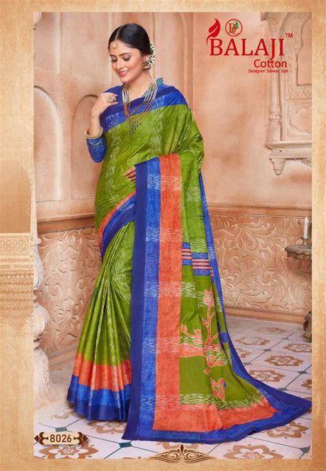 Balaji Leelavathi Vol 8 pure cotton saree wholesale supplier-maafashion