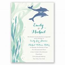 Dolphin Wedding Invitations by Dolphin Pair Wedding Invitation Dolphin Wedding Invites Dolphin Wedding Invitations