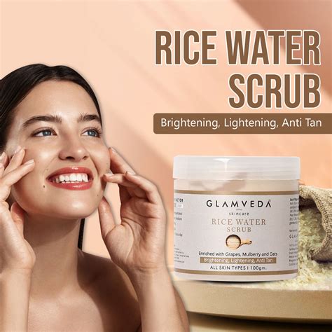 Glamveda Rice water Brightening Face scrub – Glamveda Skincare