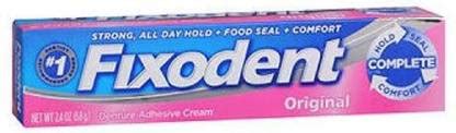 Fixodent Complete Original Denture Adhesive Cream 2.4 Oz Toothpaste ...