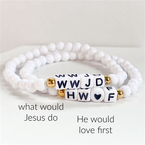 Wwjd bead bracelet what would jesus do religious bracelet confirmation ...