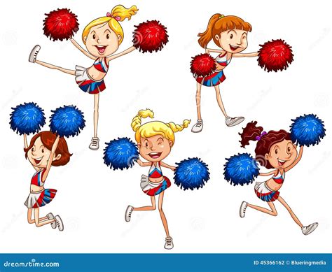 Cheerleaders stock vector. Illustration of recreation - 45366162