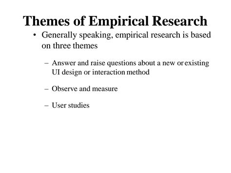 SOLUTION: Empirical research methods - Studypool
