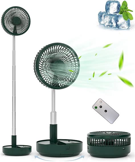 Amazon.com: Primevolve Portable Oscillating Standing Fan,Rechargeable ...