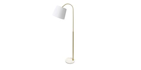 Metal Task Floor Lamp With White Marble Base