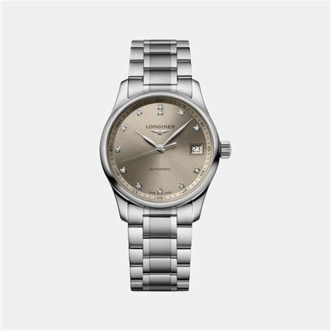 Longines Women Beige Stainless Steel Watch L23574076 – Just In Time