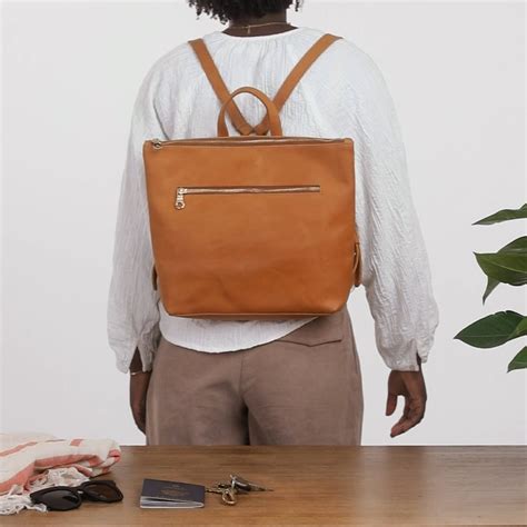 Miramar Mini Leather Women's Backpack - Rust Brown – Parker Clay