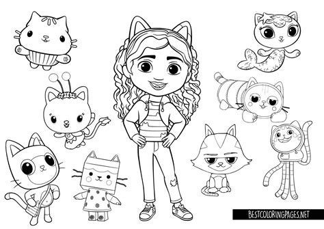 Gabby Doll House Coloring Pages - Jace Printable