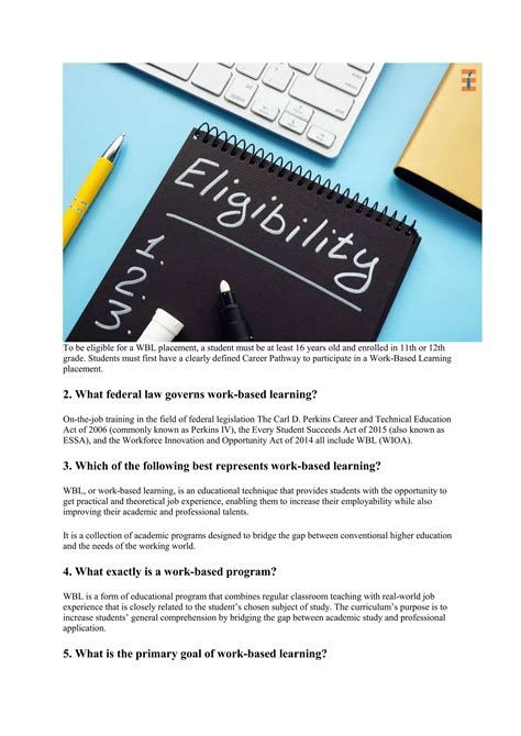 Image result for Work-Based Learning Examples