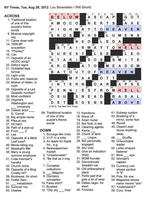 Crossword Heaven Clues And Answers - prntbl.concejomunicipaldechinu.gov.co