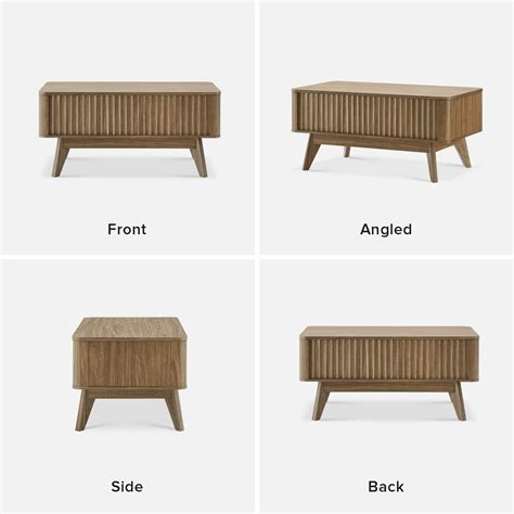 Buy Mopio Brooklyn Mid-Century Modern Lift Top Coffee Table, Waveform ...