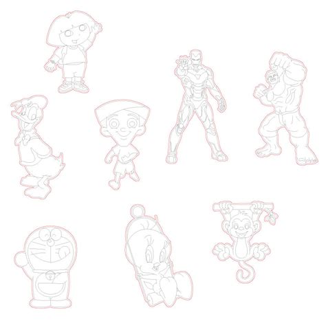 Pre Marked Base Design All Cartoon Drawing – ArtElora