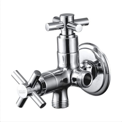 SPAZIO Lybra Brass Two Way Angle Valve Bathroom Faucets Taps and Faucet ...
