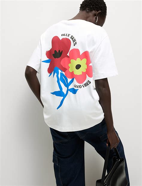 Buy Pure Cotton Printed T-Shirt at Marks & Spencer