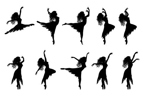 Cute Girl Dancing Silhouette Graphic by curutdesign · Creative Fabrica