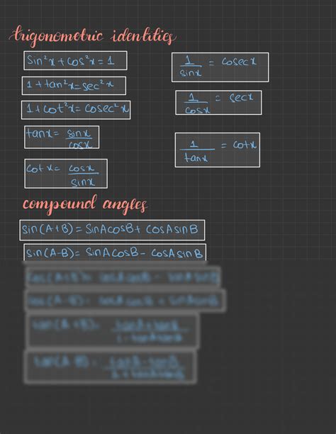 Trigonometric Identities a Level 的图像结果