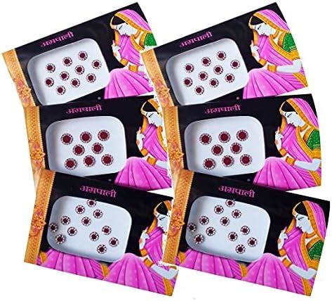 DeLegarde Fancy Bindis With Crystal Stone Self-Adhesive Bindi For Girls ...