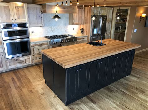 Fine Beautiful Custom Butcher Block Island Crosley Alexandria Top ...