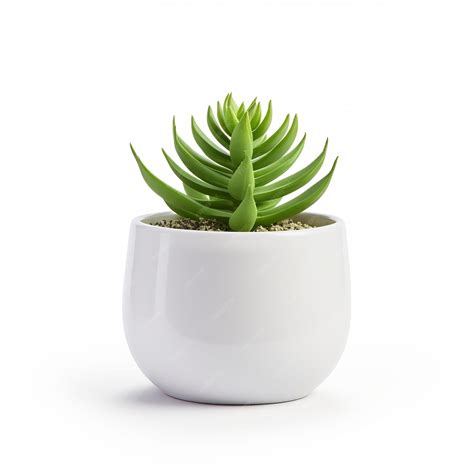 Premium AI Image | a cactus plant in a white pot with a white background