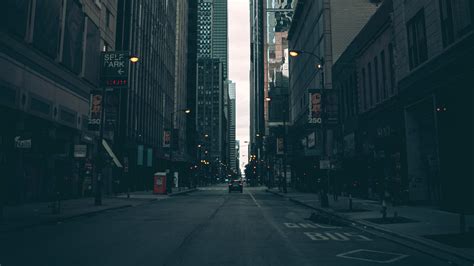 Download wallpaper 2560x1440 city, road, car, distance, buildings ...