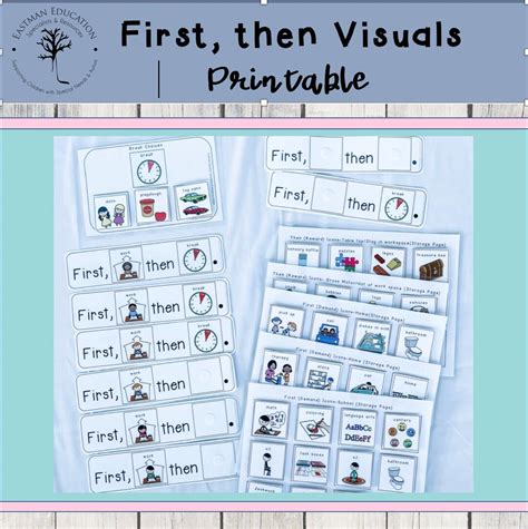 First Then Board Visual Printable - Etsy